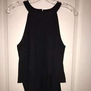 Paper crane back slit tank top